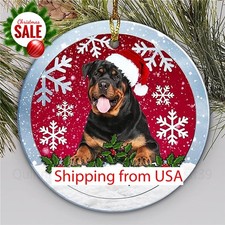 Personalized Rottweiler Dog 2023 Christmas Ornament, Christmas Hanging Decora...