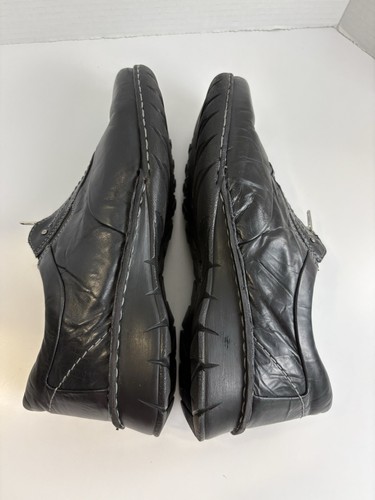 Josef Seibel Women’s Shoes Size 40/9.5-10 Black Leather Slip On Zip Close - Picture 4 of 8