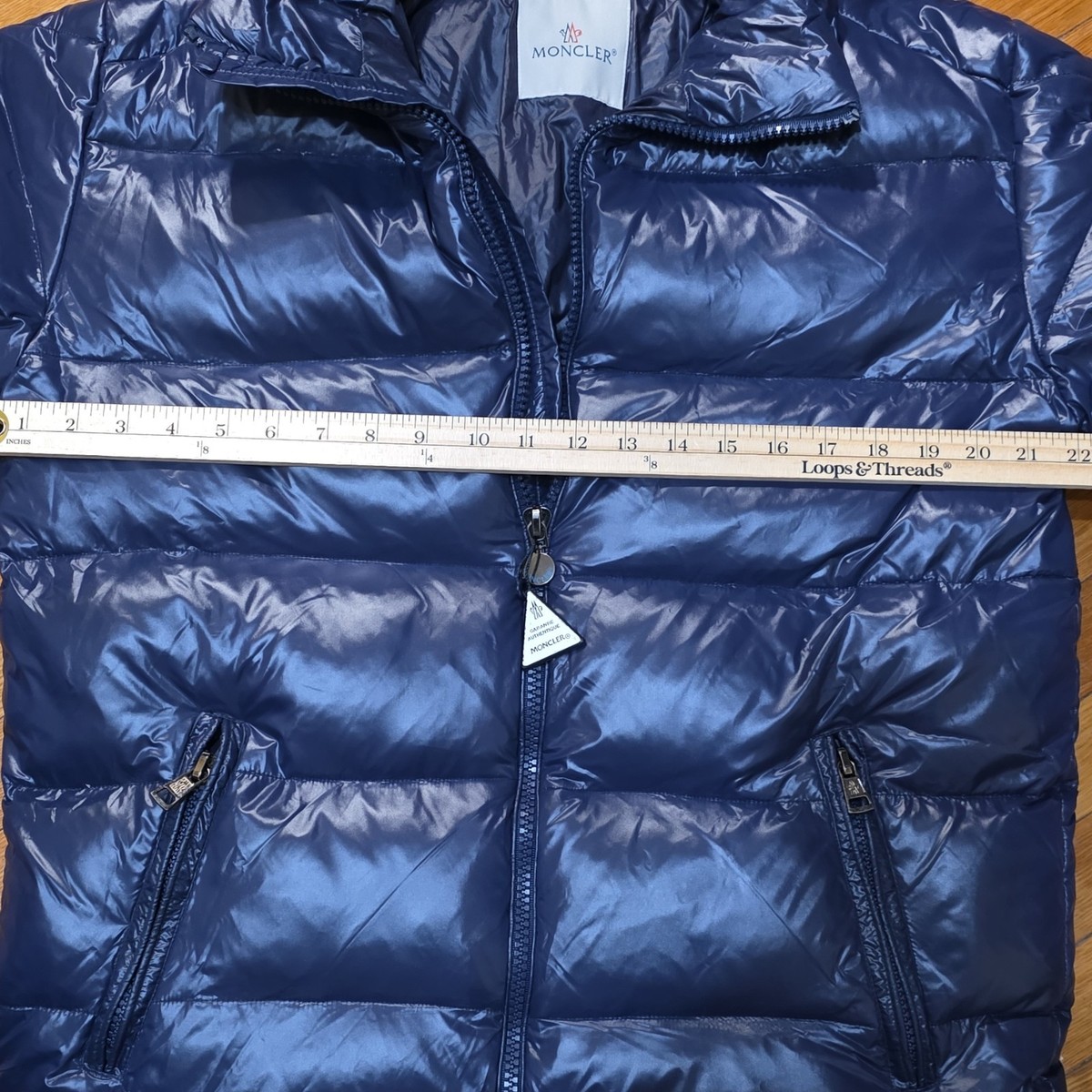 Moncler Maya Hooded Short Down Jacket In Navy Blue. Size 5 | eBay