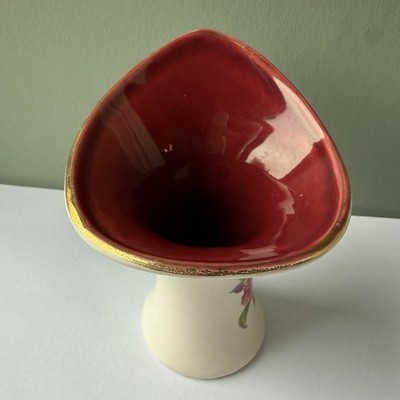 Vintage Royal Winton Falcon Ware Vase rot innen Rose Floral Art Deco England