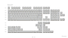 GMK Black on White BoW Classic Base Kit Keycap Set Mechanical Keyboard