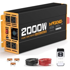 2000W Pure Sine Wave Inverter 12V DC to 110V 120V AC Car Converter for RV Tru...