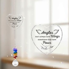 "Dog Memorial Suncatcher Ornament Sympathy Gift for Pet Lovers"
