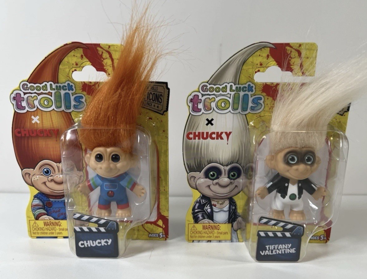 Good Luck Trolls X Child's Play: Chucky Movies: Chucky & Tiffany 2 Figure Set
