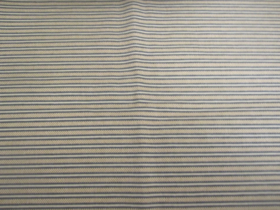 Upholstry Fabric Screen Print by Richloom 2011 Stripe Blue White Tan BTYx 54 - Image 4 of 4