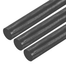 3pcs Graphite Rod Graphite Stirring Rod Cylinder Stick Carbon Rod 250x18mm