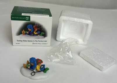 Dept 56 North Pole Series Testing Video Games Is The Perfect Job! Retired