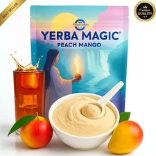 Yerba Magic Yerba Mate Instant Tea Powder | Peach Mango Flavor | 30 Servings