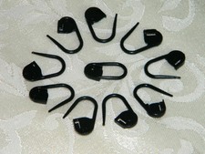 10 CRAFT LOCKING STITCH MARKERS BLACK SIZE SMALL for KNITTING CROCHET ETC.