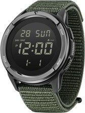 Tactical Military Digital Watch Waterproof Sports Wristwatch Nylon Strap Alar...