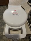Vintage Sunbeam Easy Clean Belgian Waffle Maker White Model 3857 Tested Works 