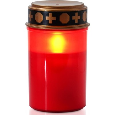 LED Kerze Grabkerze  outdoor mit Timer Batteriebetrieblich