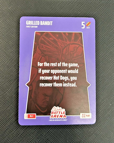 2026 Bo Jackson Battle Arena Grilled Bandit 1st Edition Play Card #PL-1