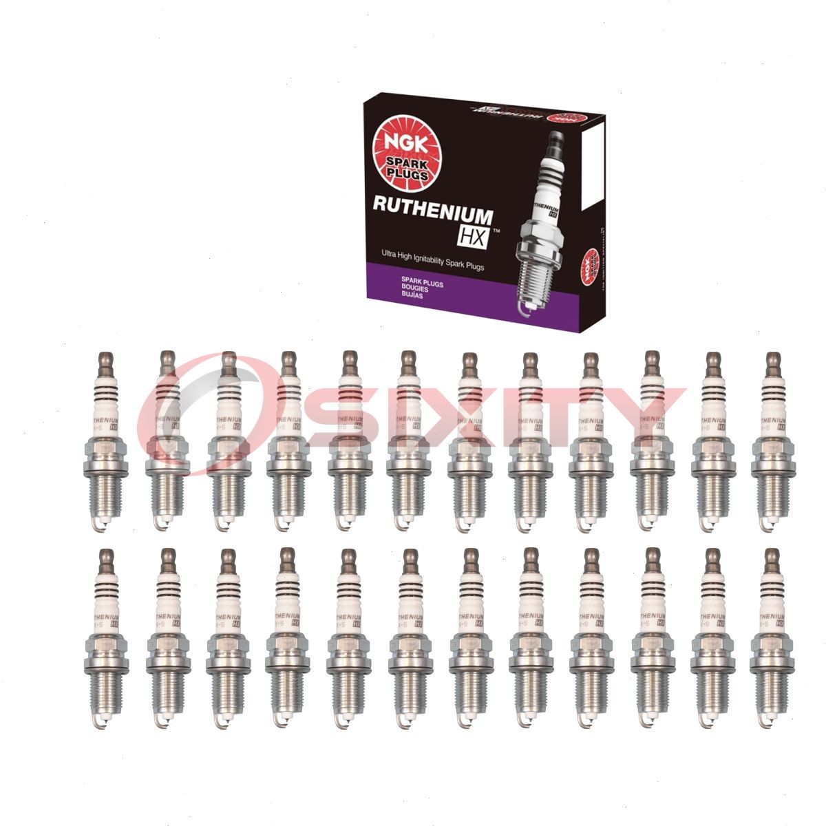 24 pc NGK Ruthenium HX Spark Plugs for 2006-2020 Mercedes-Benz S65 AMG 6.0L ne