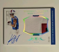 Keon Coleman 2024 National Treasures Crossover Rookie Patch Auto /25 Bills RC