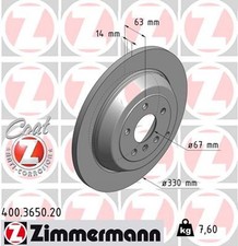 2x ZIMMERMANN Bremsscheibe COAT Z 400.3650.20 für KLASSE MERCEDES W164 W251 V251 2x ZIMMERMANN Bremsscheibe COAT Z 400.3650.20 für KLASSE MERCEDES W164 W251 V251
