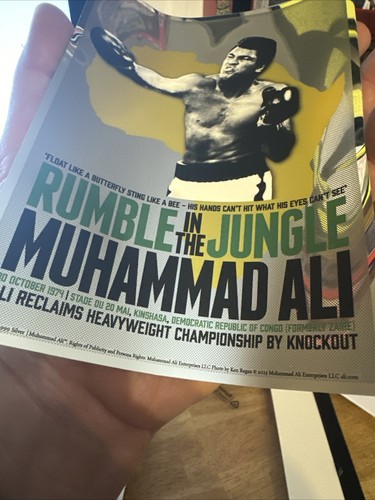 Muhammad Ali Pure Silver Foil Poster .999 ULTRA LOW MINTAGE 1/200 Rumble Jungle - Picture 21 of 24