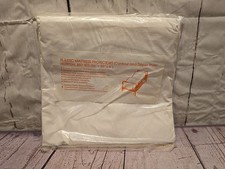 ZIPPERED Plastic Mattress Cover Protector - Waterproof - HOSPITAL BED - 36X80X6"