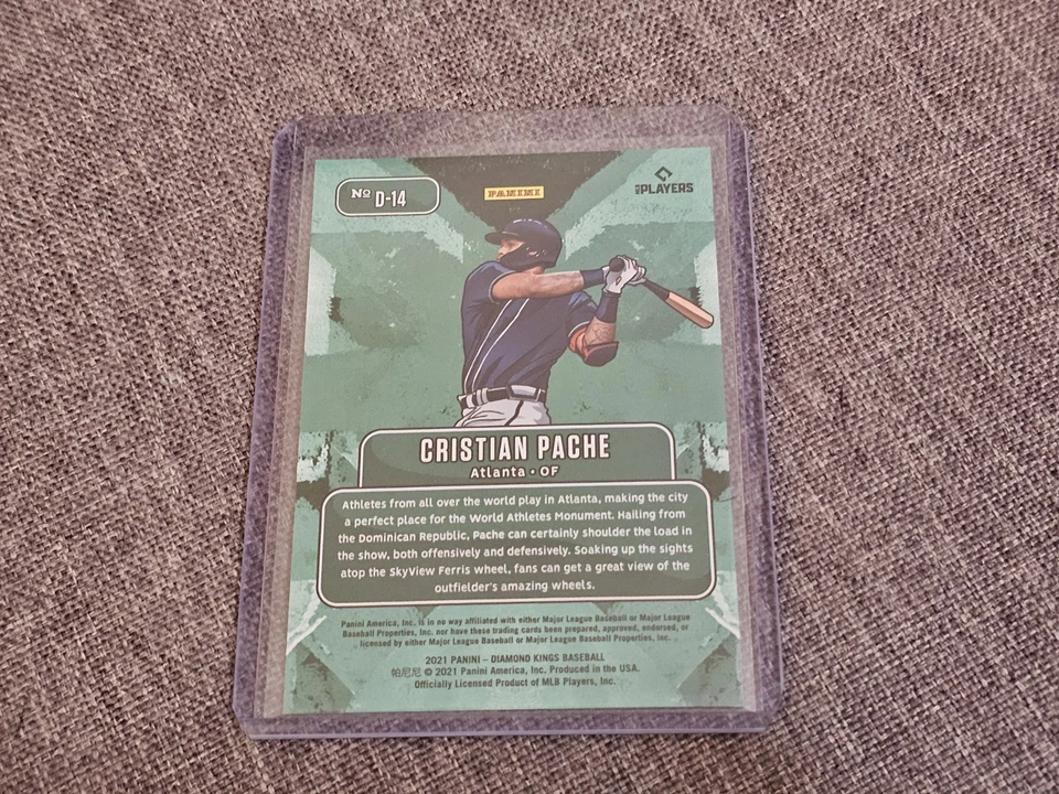 2021 Panini Diamond Kings Baseball Downtown Cristian Pache Downtown - Image 4 of 4
