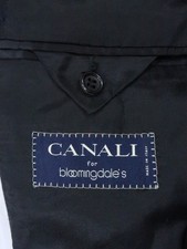 CANALI Bloomingdales 13220 Fratelli 38R sport coat suit jacket blazer black 3btn