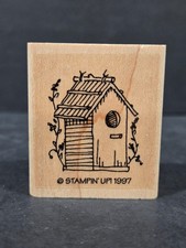 1997 Stampin-Up Rubber Stamp, Bird House, Nature Vines
