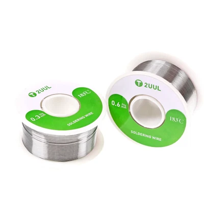 2UUL 100M 50g Rosin Solid Flux Core Soldering Welding Wire Tin 0.3/0.6mm