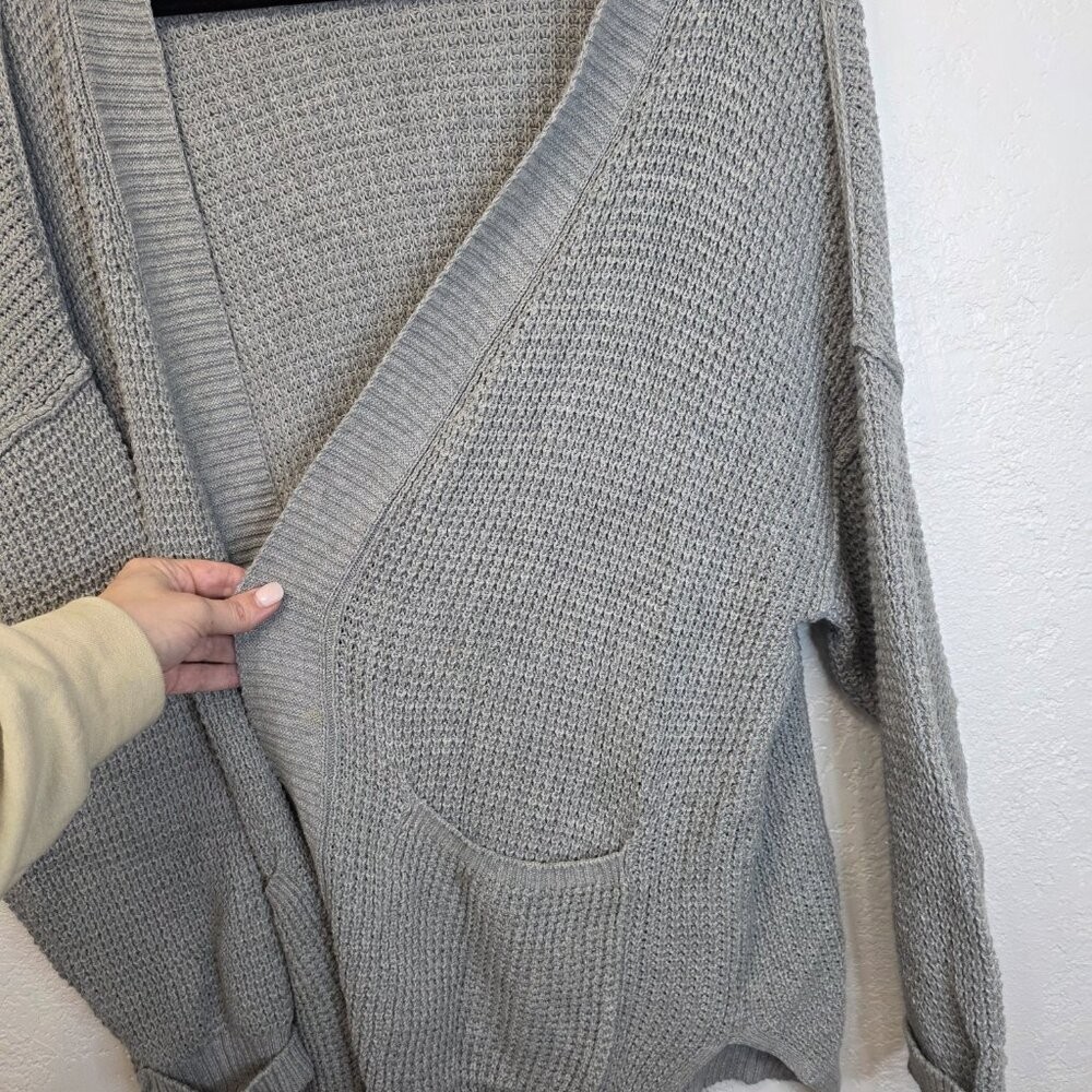 Universal Thread Gray Open-Front Knit Cardigan – … - image 5