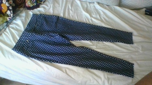 Michael Kors Polka Dot Jegging Size L (32W x 28Inseam) PullOn Pant Elastic Waist
