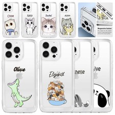 Case For iPhone Air 17 16 15 Pro Max Lovely Print Personalized Clear Phone Cover