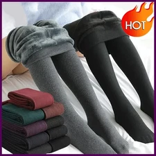 Women's Thermal Winter Tights Fleece Lined Sheer Velvet Pantyhose Thick Warm