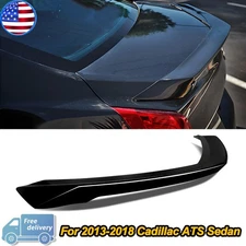For 2013-2018 Cadillac ATS Sedan V Style Highkick Trunk Spoiler Wing Gloss Black