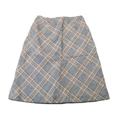 Vintage 70s Plaid Wool A-Line Skirt 7 Satin Lined Union Made Preppy Academia
