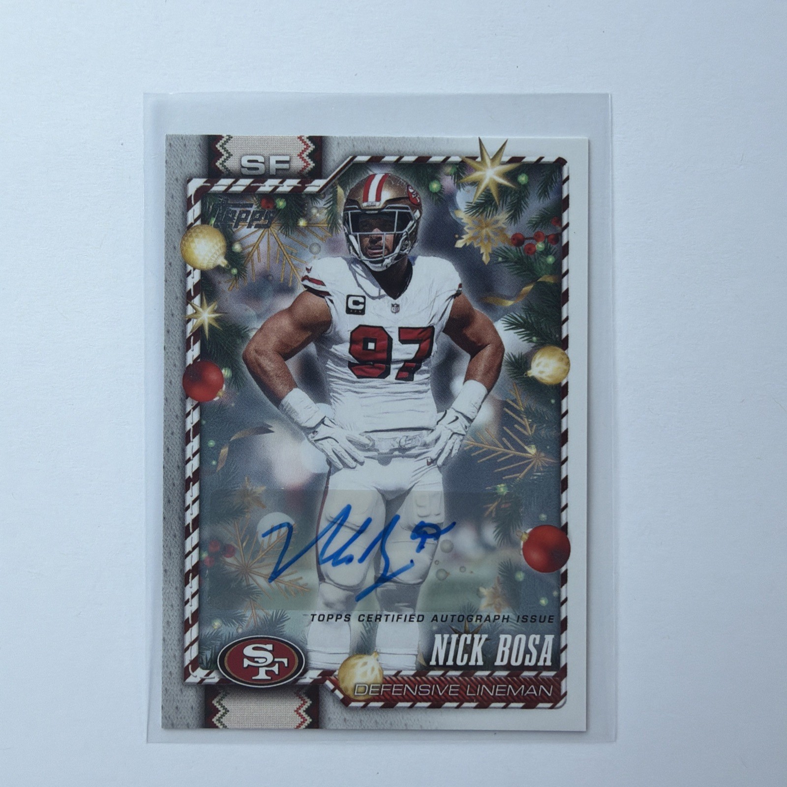 Topps 2026 Topps Holiday Nick Bosa 49ers Certified Autograph Issue #141
