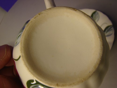 Blue Ridge Southern Pottery Red Nocturne Colonial Cup & Saucer 1 bud design - Picture 6 of 8
