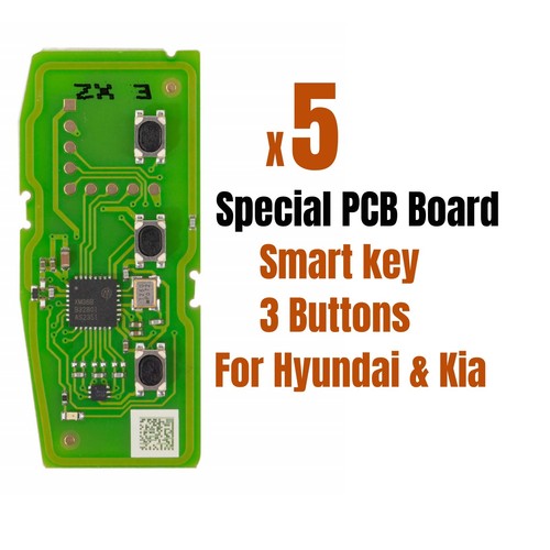 5x XHORSE XZKA83EN Special Smart key PCB Board 3 Buttons for Hyundai & Kia Model