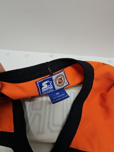 Maglia Vintage Philadelphia Flyers Eric Lindros Starter Autografata TG M SPORCA! - Foto 8 di 11