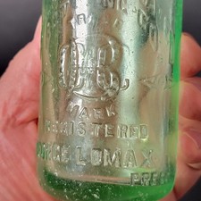 Vintage Green Glass CHICAGO CONSOLIDATED BOTTLING CO. Bottle George Lomax Pres