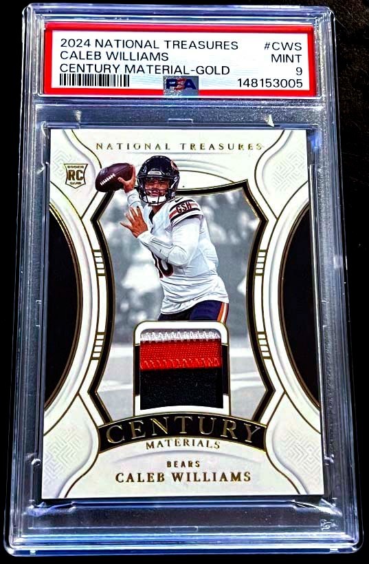 2024 National Treasures Caleb Williams Gold Century Material PSA 9 Mint #d /49