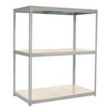 Wide Span Rack with 3 Shelves Laminated Deck 900 Lb Cap Per Level 72"W x 24"D x