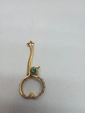 Gold Tone Glove Scarf Sweater Clip For Securing Gloves To Your Handbag