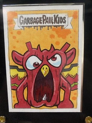 Garbage Pail Kids 40th Anniversary Silver Back Sketch Card 1/1