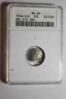1946 S/S Roosevelt Dime Double Die Obverse ANACS MS64
