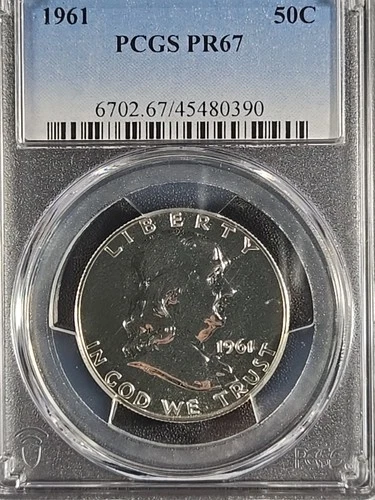 1961 U.S. Franklin Half Dollar - silver - PROOF 67 (PCGS)   stk#0390