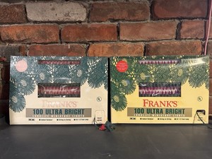 Vintage Frank’s 100 Mini Christmas LightsBulbs Indoor/Outdoor 52.5 ft Lot of 2