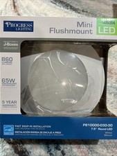 New Mini Flushmount Led Light White Round 7.5 In Fast Install 10-pack New Mini Flushmount Led Light White Round 7.5 In Fast Install 10-pack