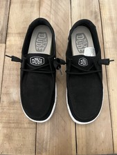Hey Dude Women's Wendy Slub Canvas Black Size 8