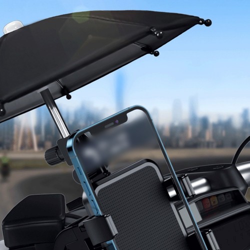 Support téléphone portable pour vélos avec parasol et angle de vision réglab - Photo 9 sur 14