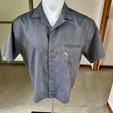 1960s Vintage Shirt Jac With An Atomic Print Emblem L