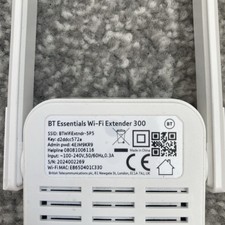 BT Essentials Wi-Fi Extender 300 Booster Used Vgc Wifi Plug In White