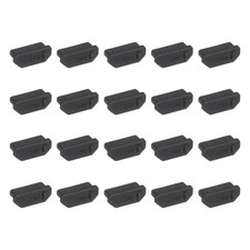 0.6 Inch Dust Plug, 20 Pcs Anti Dust Plug Cover Female End, Black